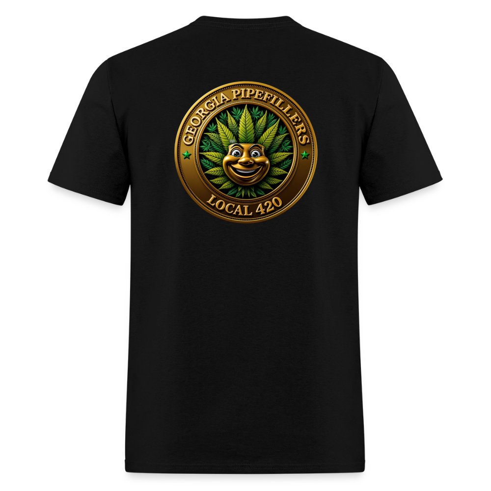 GEORGIA PIPEFILLERS LOCAL 420 F/B DESIGN  Men's T-Shirt - black