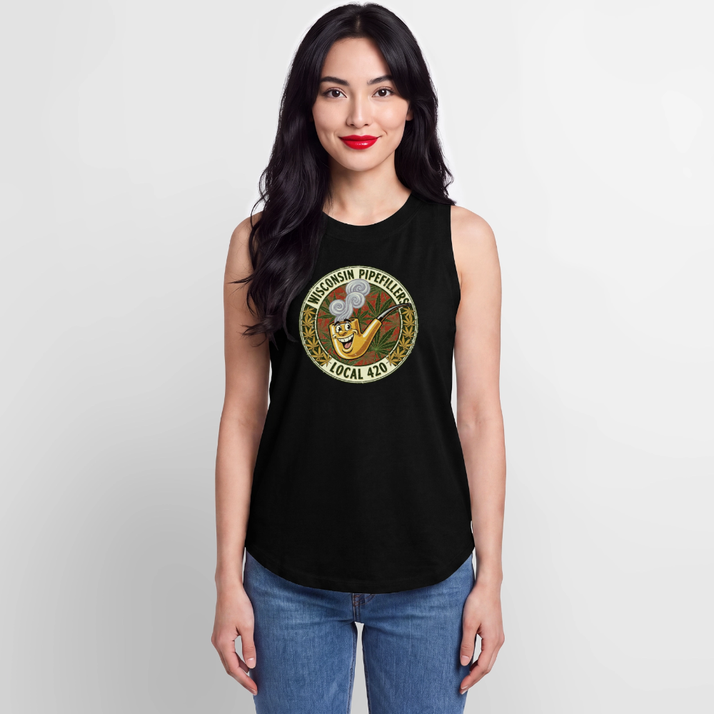 WISCONSIN PIPEFILLERS LOCAL 420 Women's Relaxed Tank Top - black