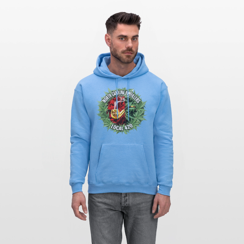 NORTH CAROLINA  PIPEFILLERS LOCAL 420 Men's Hoodie - carolina blue