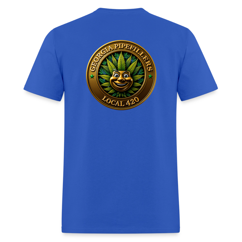 GEORGIA PIPEFILLERS LOCAL 420 F/B DESIGN  Men's T-Shirt - royal blue