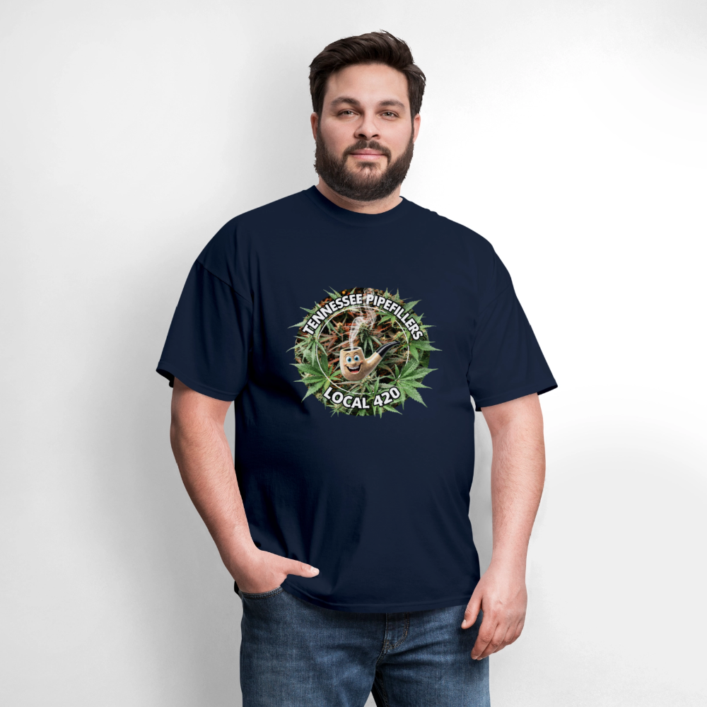TENNESSEE PIPEFILLERS LOCAL 420 Men's T-Shirt - navy