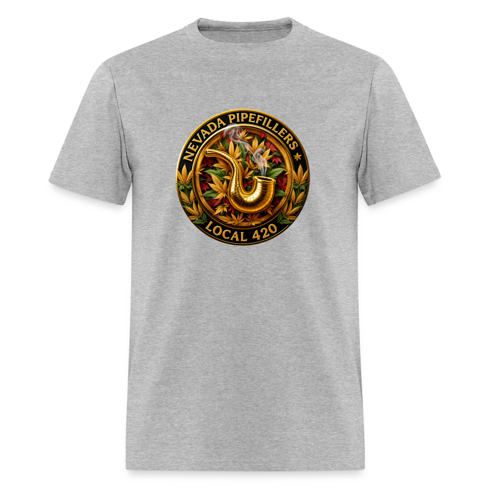 NEVADA PIPEFILLERS LOCAL 420 F/B DESIGN Men's T-Shirt - heather gray