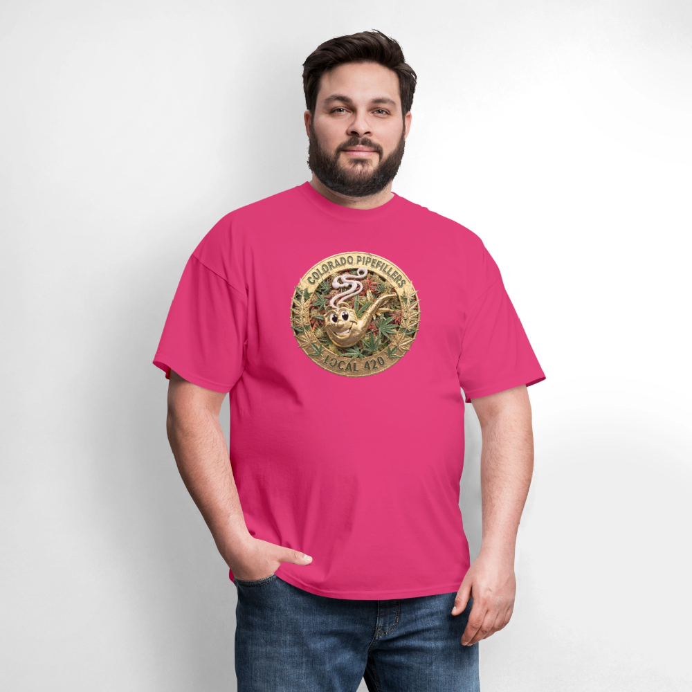 COLORADO PIPEFILLERS LOCAL 420 Men's T-Shirt - fuchsia
