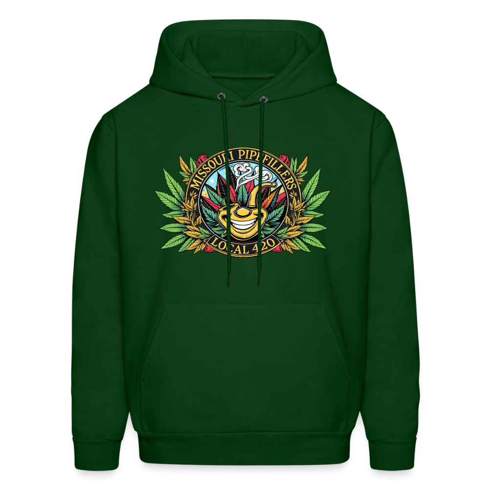 MISSOURI PIPEFILLERS LOCAL 420  F/B DESIGNS Men's Hoodie - forest green