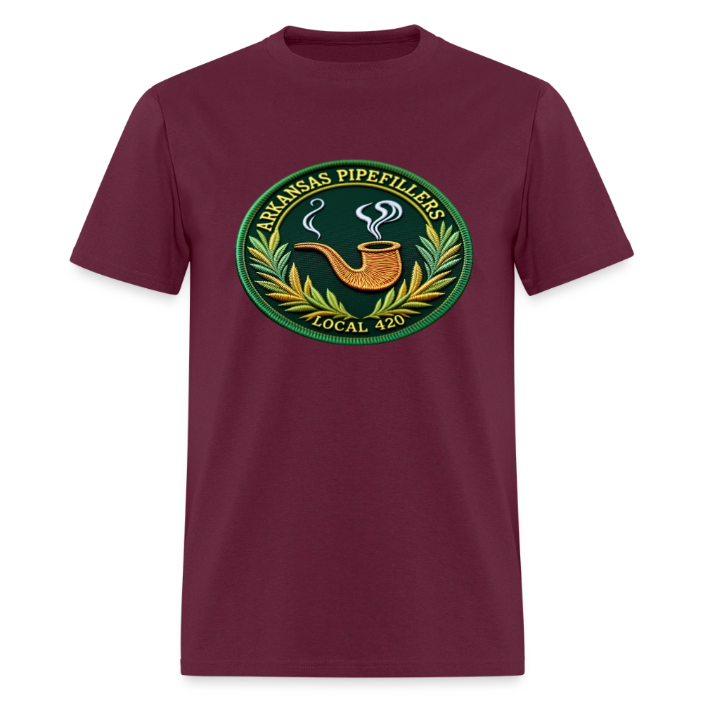 ARKANSAS PIPEFILLERS LOCAL 420 Men's T-Shirt - burgundy