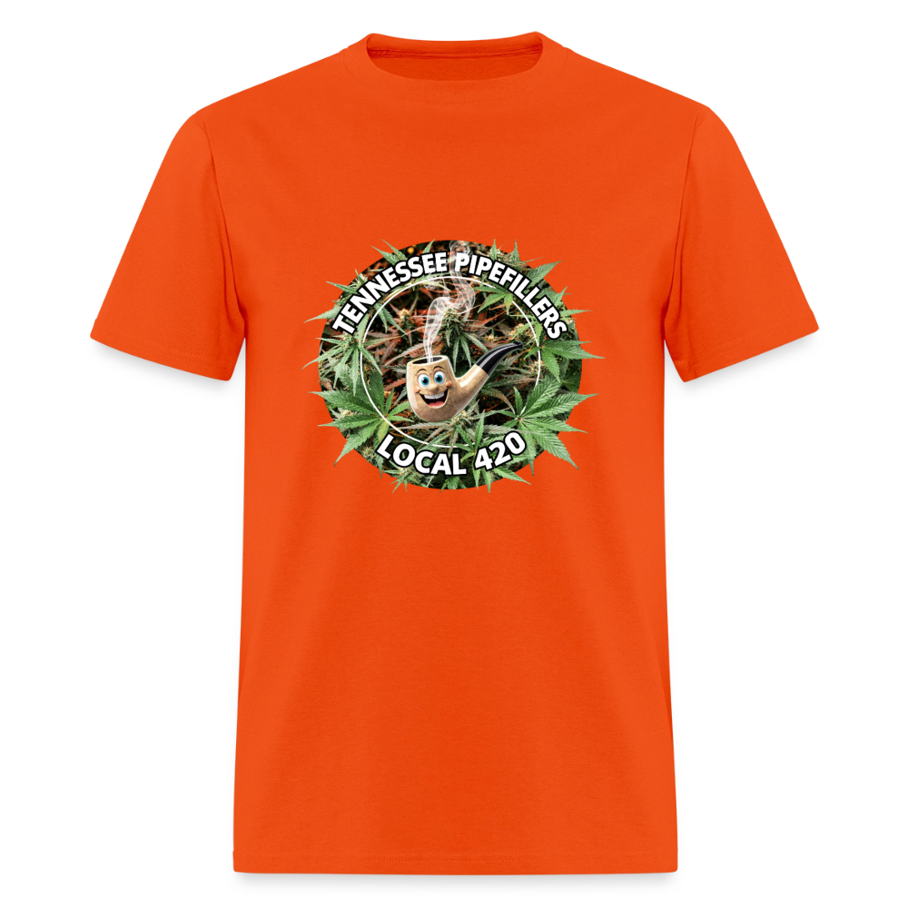 TENNESSEE PIPEFILLERS LOCAL 420 Men's T-Shirt - orange