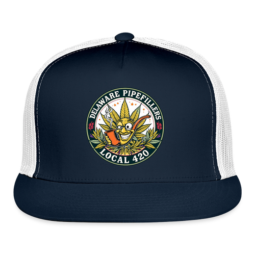DELAWARE  PIPEFILLERD LOCAL 420 Trucker Hat - navy/white