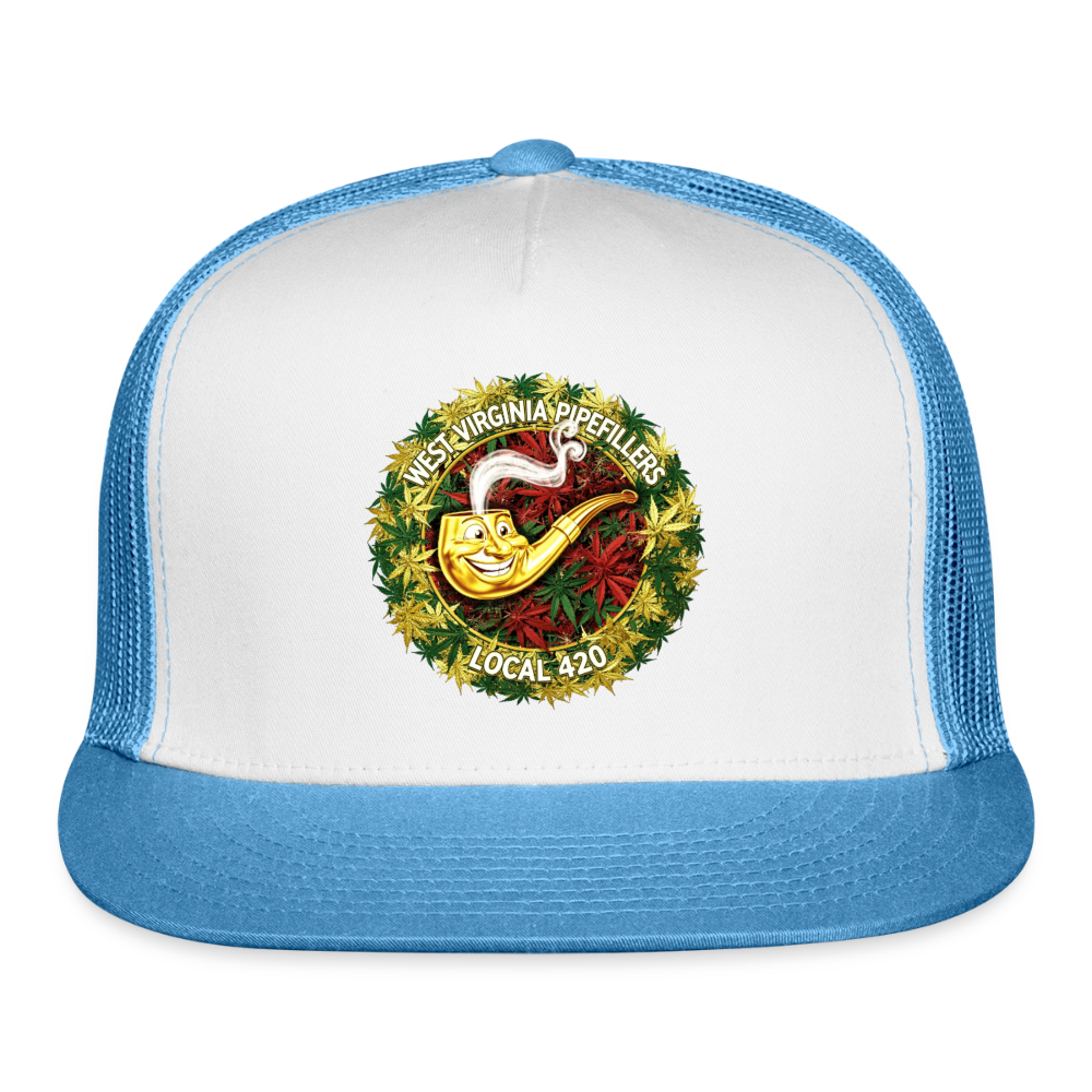WEST VIRGINIA PIPIEFILLERS LOCAL 420 Trucker Hat - white/blue