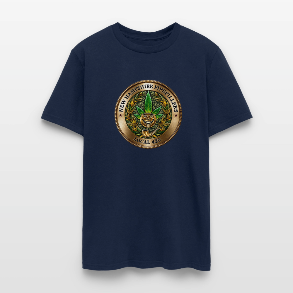 NEW HAMPSHIRE PIPEFILLERS UNION LOCAL 420 Men's T-Shirt - navy