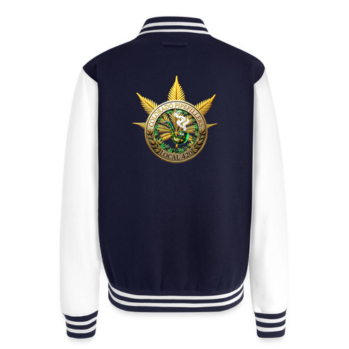 COLORADO PIPEFILLERS LOCAL 420 / 4 EMBLEM Unisex College Sweat Jacket - navy/white