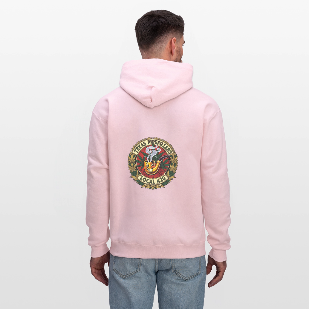 TEXAS PIPEFILLERS LOCAL 420 F.B DESIGN Men's Hoodie - pale pink