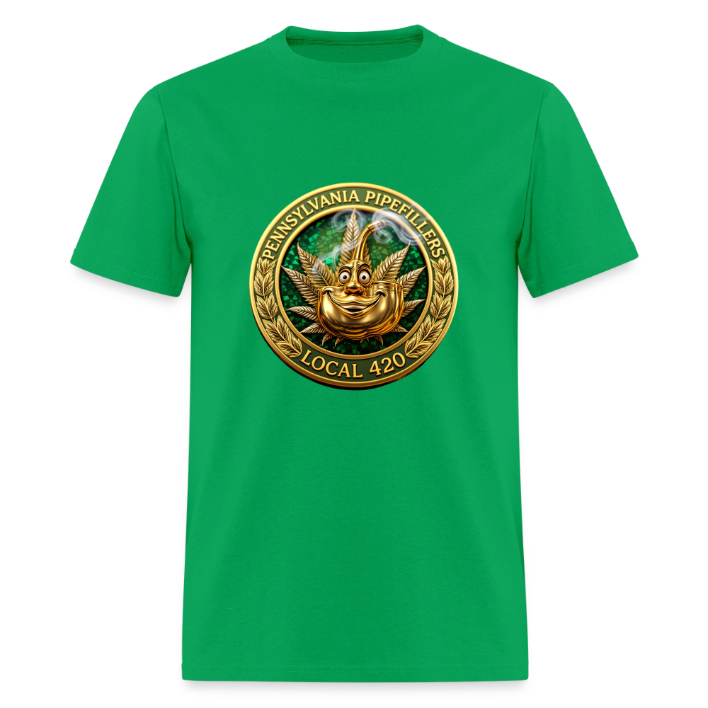 PENNSYLVANIA  PIPEFILLERS LOCAL 420 Men's T-Shirt - bright green