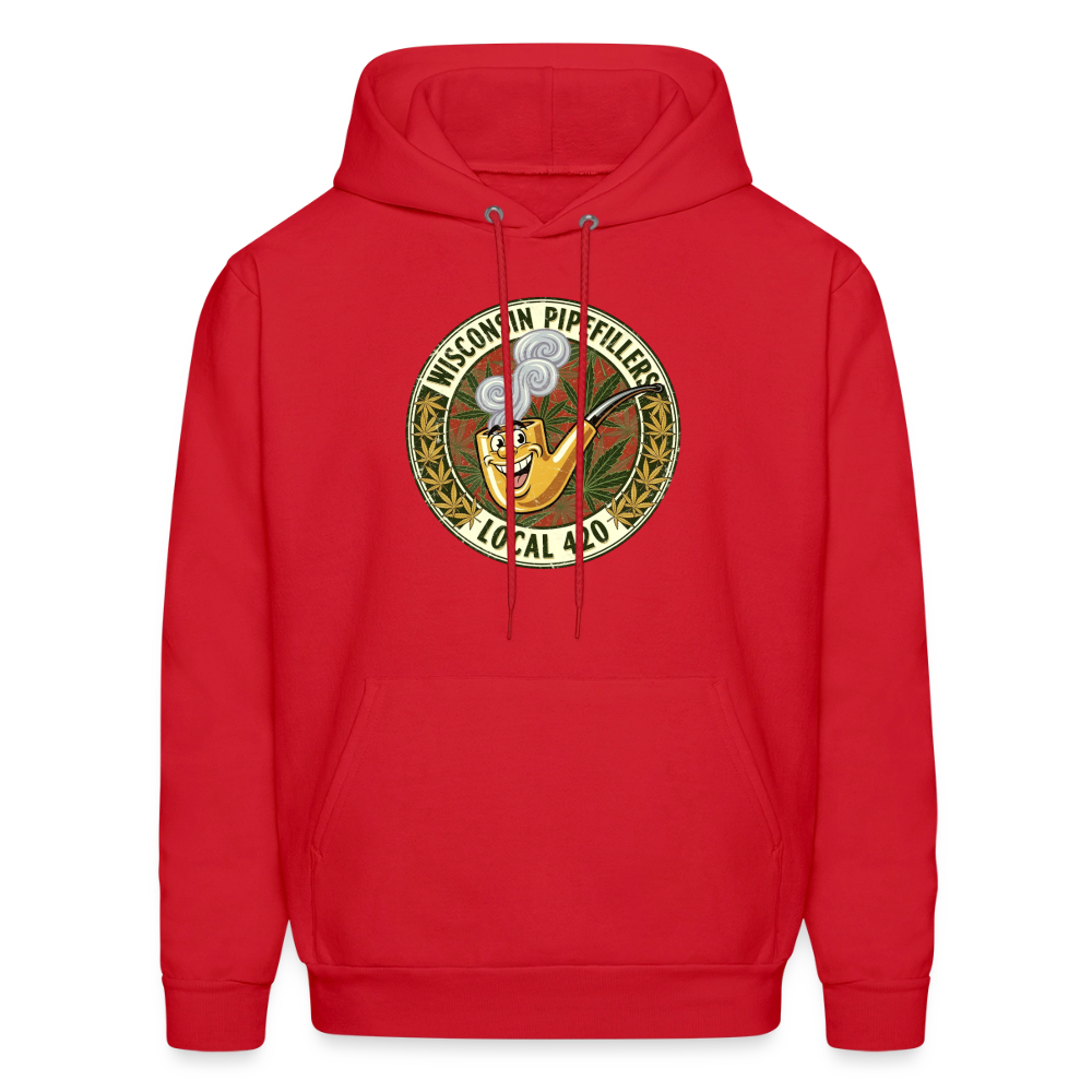 WISCONSIN PIPEFILLERS LOCL 420 F/B DESIGN Men's Hoodie - red
