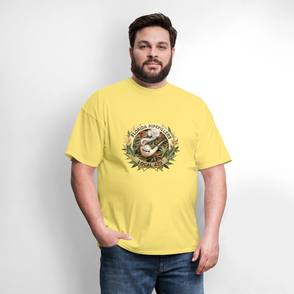 FLORIDA PIPEFILLERS LOCAL 420 Men's T-Shirt - cornsilk