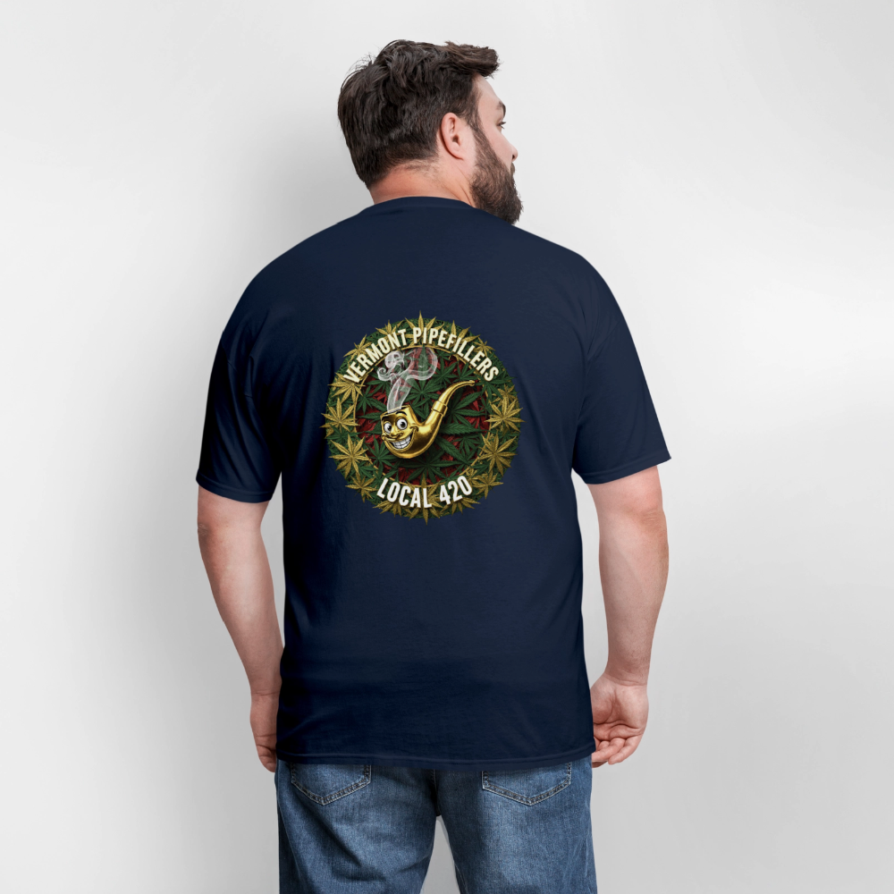 VERMONT PIPEFILLERS LOCAL 420 Men's T-Shirt - navy
