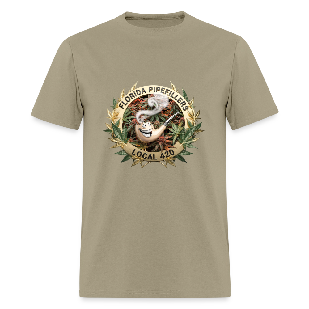 FLORIDA PIPEFILLERS LOCAL 420 F/B DESIGN Men's T-Shirt - khaki