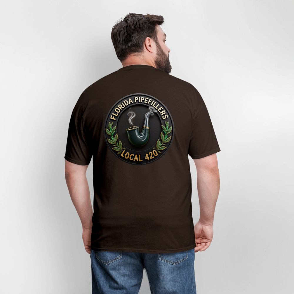 FLORIDA PIPEFILLERS LOCAL 420 F/B DESIGN Men's T-Shirt - brown