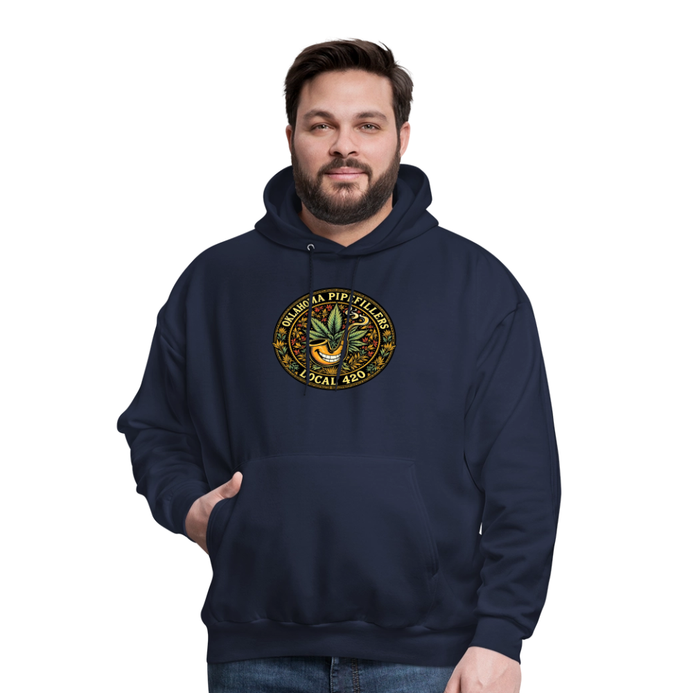 OKLAHOMA PIPEFILLERS LOCAL 420  Men's Hoodie - navy