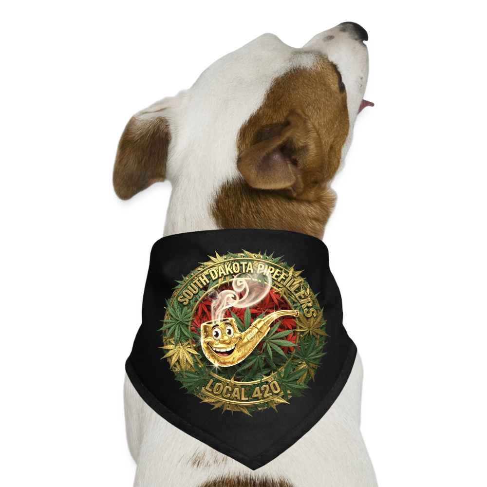 SOUTH DAKOTA PIPEFILLERS LOCAL 420 Union Dog Bandana - black
