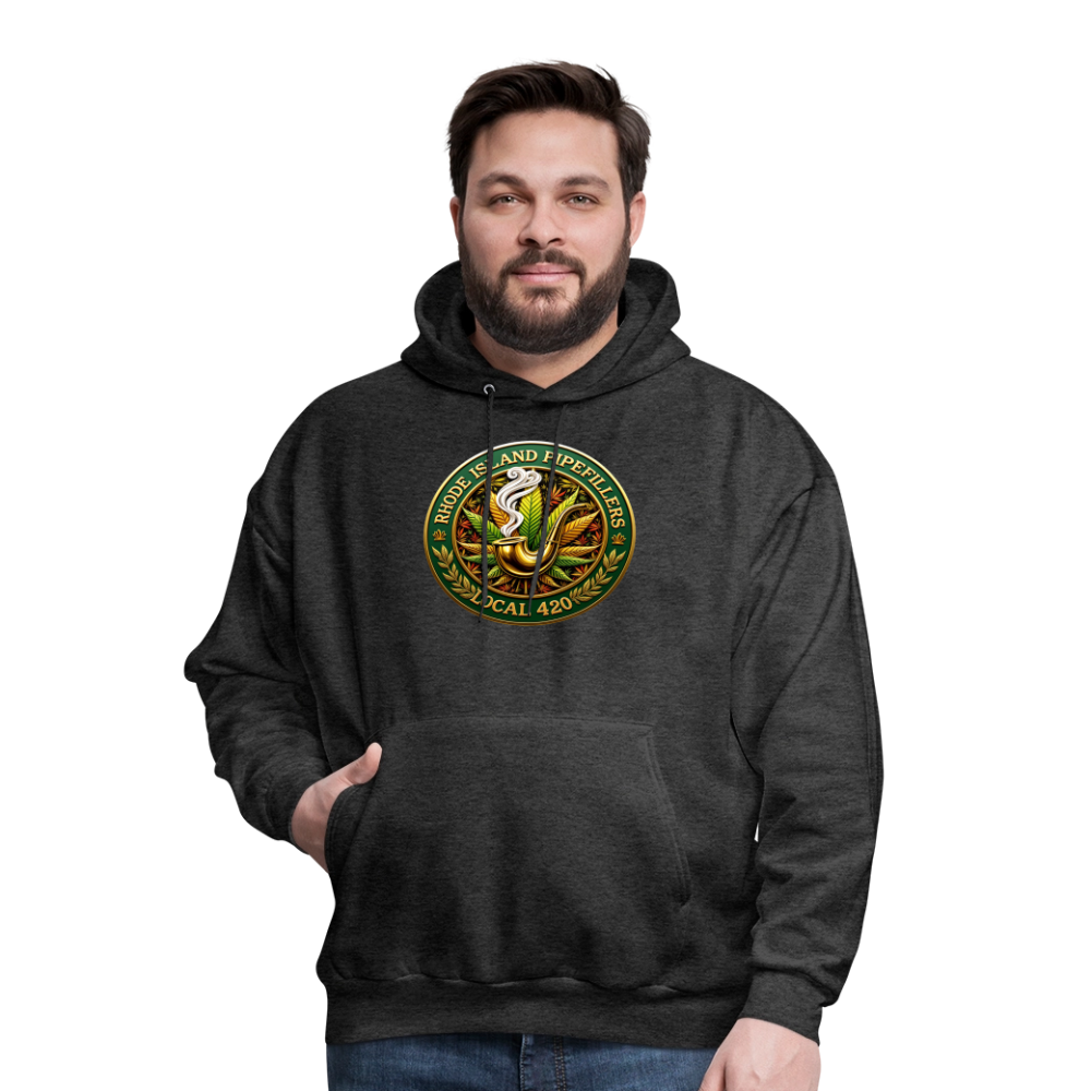 RHODE ISLAND PIPEFILLERS LOCAL 420 F/B DESIGNS Men's Hoodie - charcoal grey