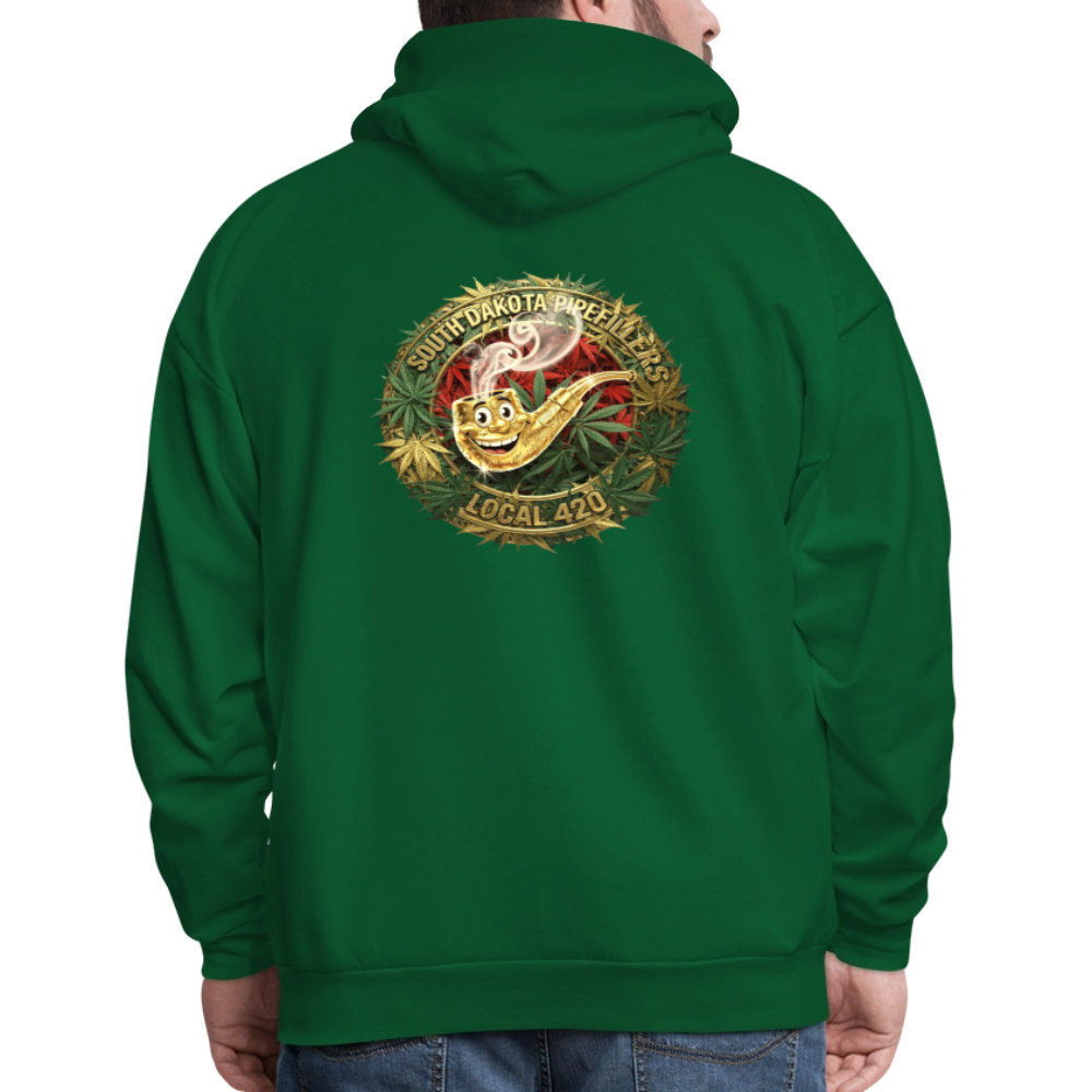 SOUTH DAKOTA PIPEFILLERS LOCAL 420  F/B DESIGN Men's Hoodie - forest green