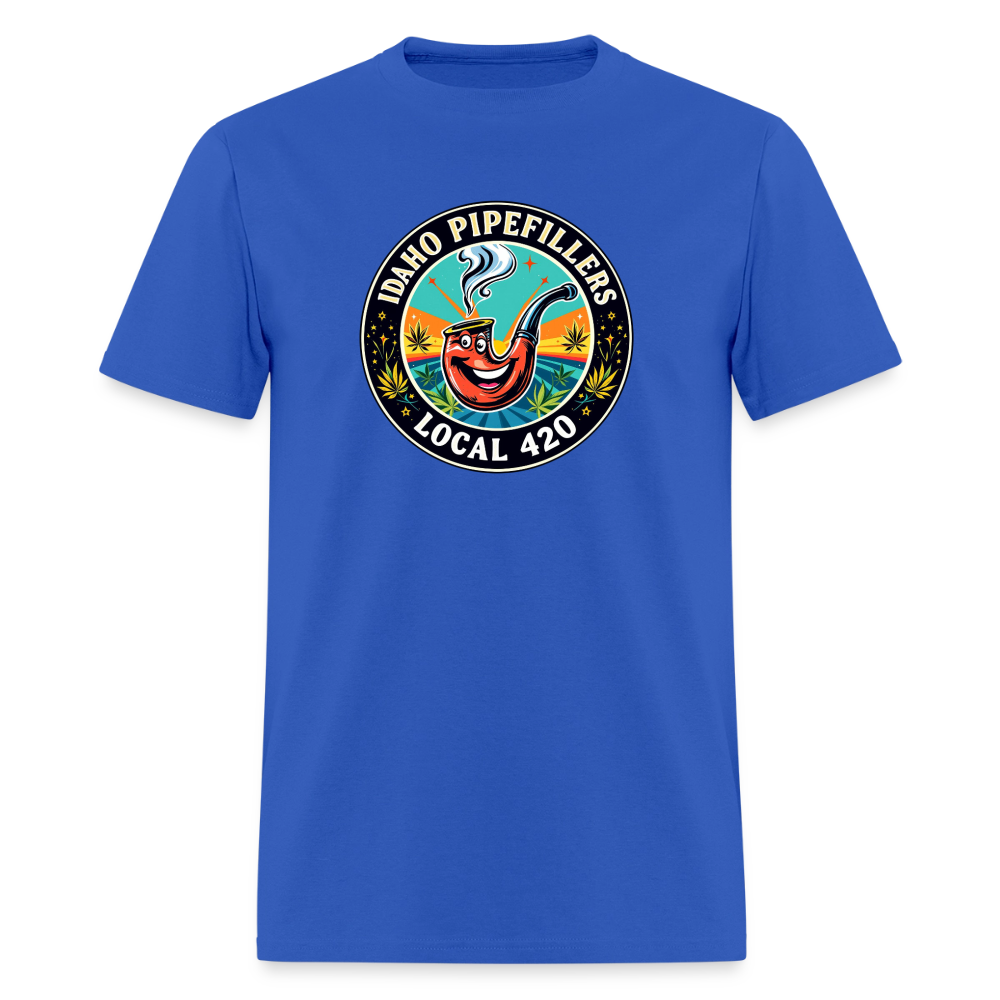 IDAHO PIPEFILLERS LOCAL 420 F/B DESIGN Men's T-Shirt - royal blue