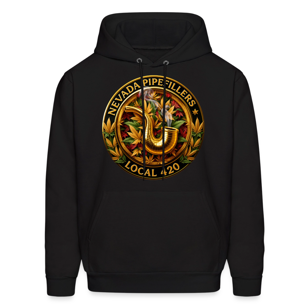 NEVADA PIPEFILLERS LOCAL 420  F/B DESIGN Men's Hoodie - black