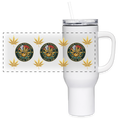 ILLINOIS PIPEFILLERS LOCAL 420 40oz Stainless Steel Travel Tumbler - white
