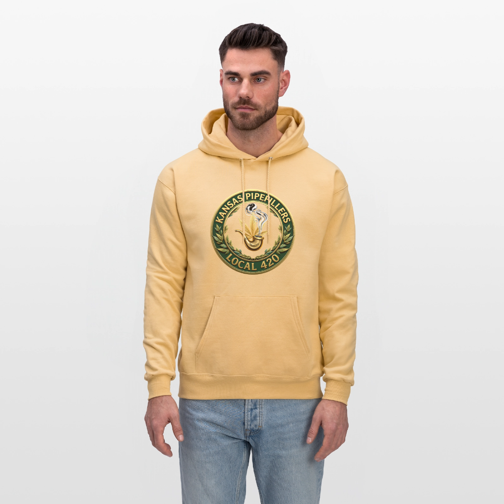 KANSAS PIPEFILLERS LOCAL 420 F/B DESIGNS Men's Hoodie - light gold 