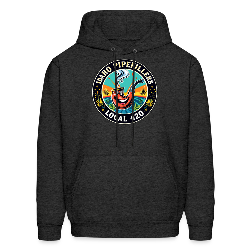 IDAHO PIPEFILLERS LOCAL 420 F/B DESIGN Men's Hoodie - charcoal grey