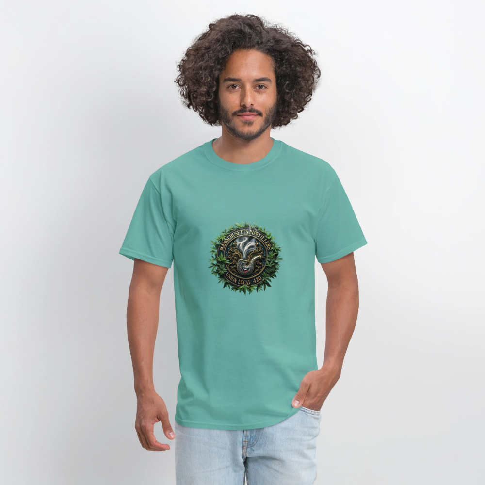 MASSACHUSETTS PIPEFILLERS UNION LOCAL 420 Men's T-Shirt - aquatic