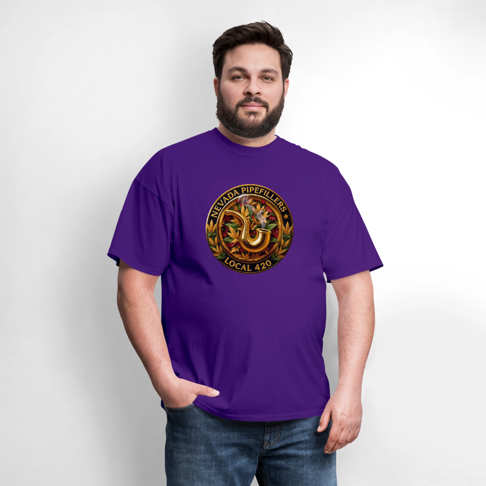 NEVADA PIPEFILLERS LOCAL 420 F/B DESIGN Men's T-Shirt - purple