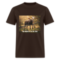 MOOSE IS IN THE TREE Men's T-Shirt - brown