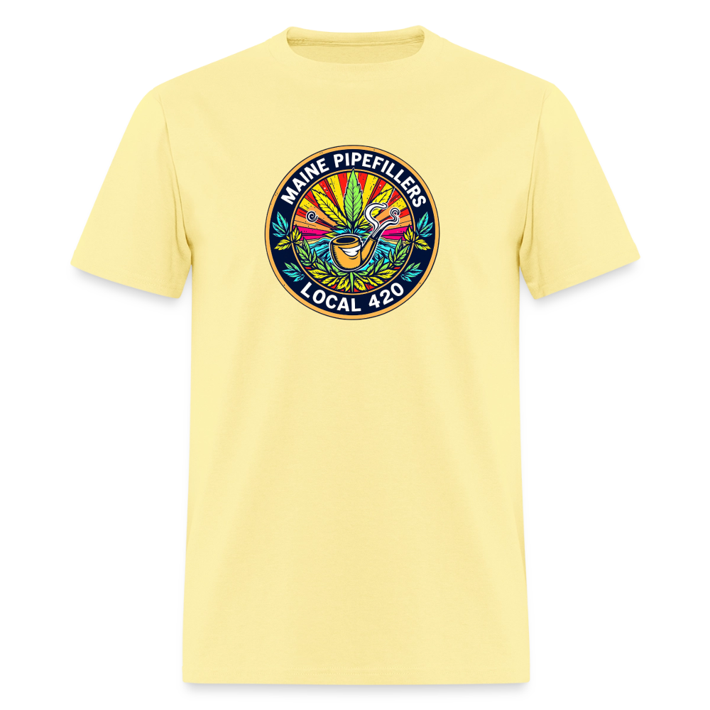 MAINE PIPEFILLERS LOCAL 420 Men's T-Shirt - cornsilk
