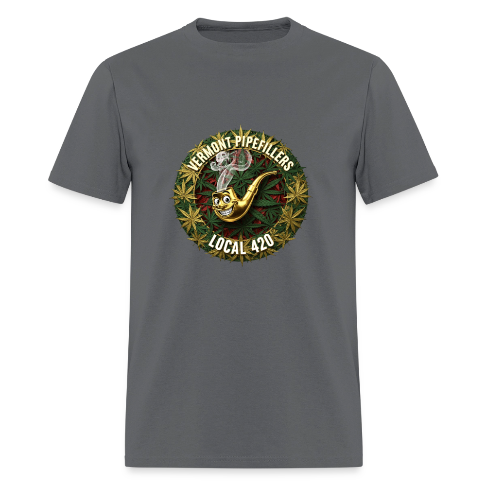 VERMONT PIPEFILLERS LOCAL 420 Men's T-Shirt - charcoal