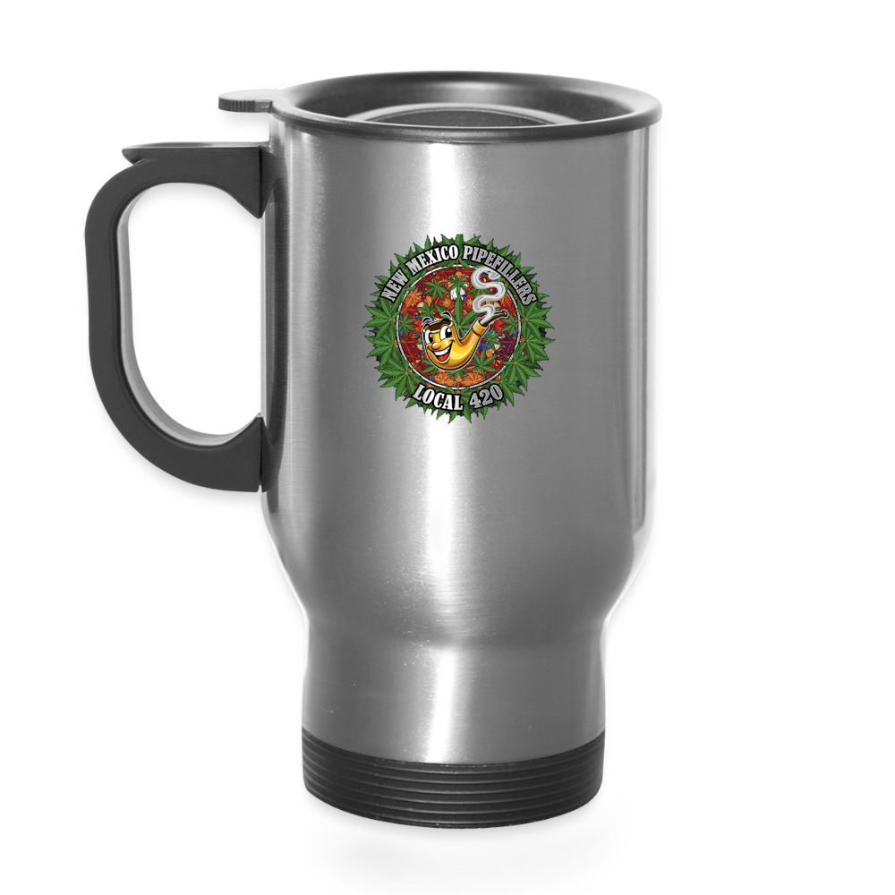 NEW MEXICO PIPEFILLERS LOCAL 420 14oz Stainless Steel Travel Mug - silver