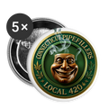 CONNECTICUT PIPEFILLERS LOCAL 420 Union Buttons small 1'' (5-pack) 1 - white