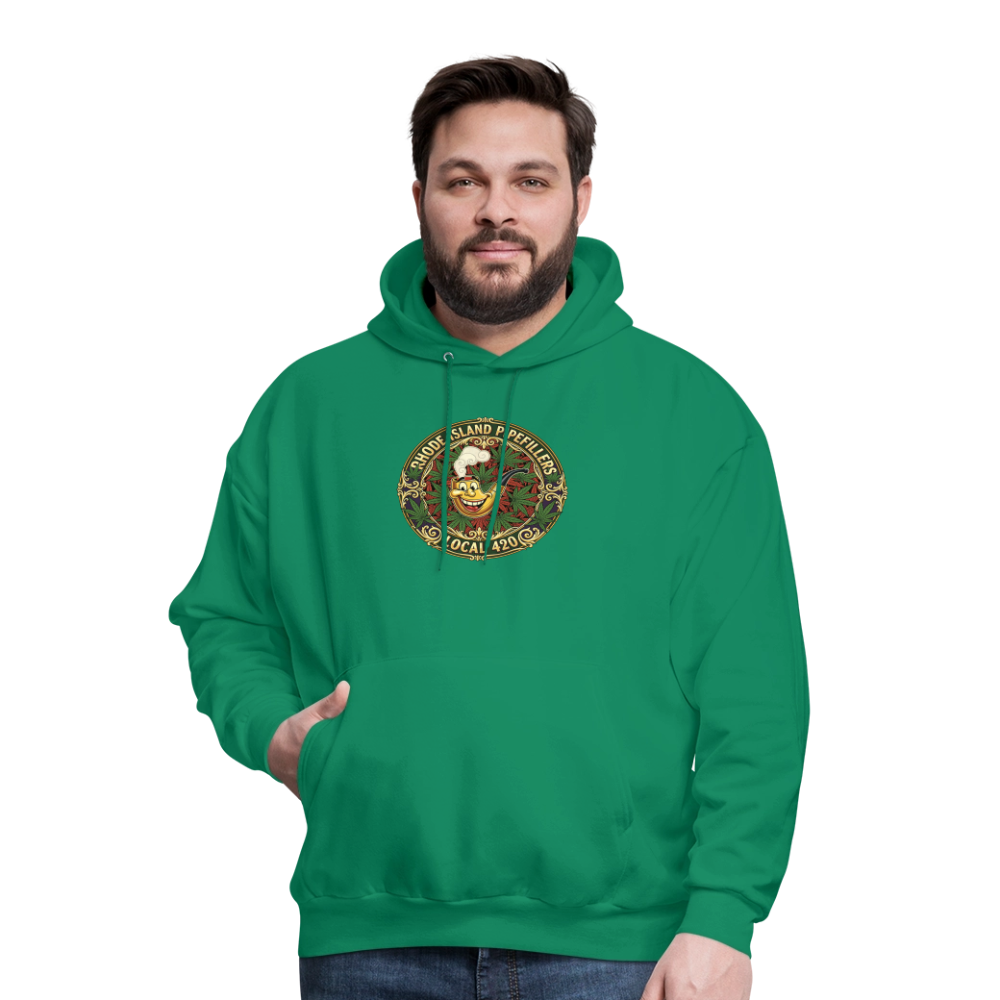 RHODE ISLAND PIPEFILLERS LOCAL 420 Men's Hoodie - kelly green