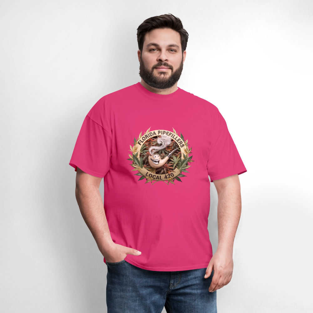 FLORIDA PIPEFILLERS LOCAL 420 F/B DESIGN Men's T-Shirt - fuchsia