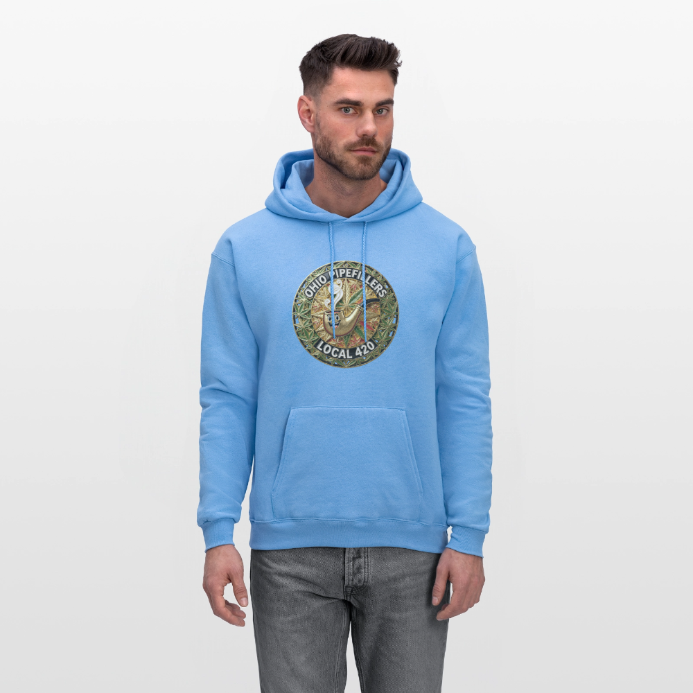 OHIO PIPEFILLERS LOCAL 420  F/B DESIGNS Men's Hoodie - carolina blue