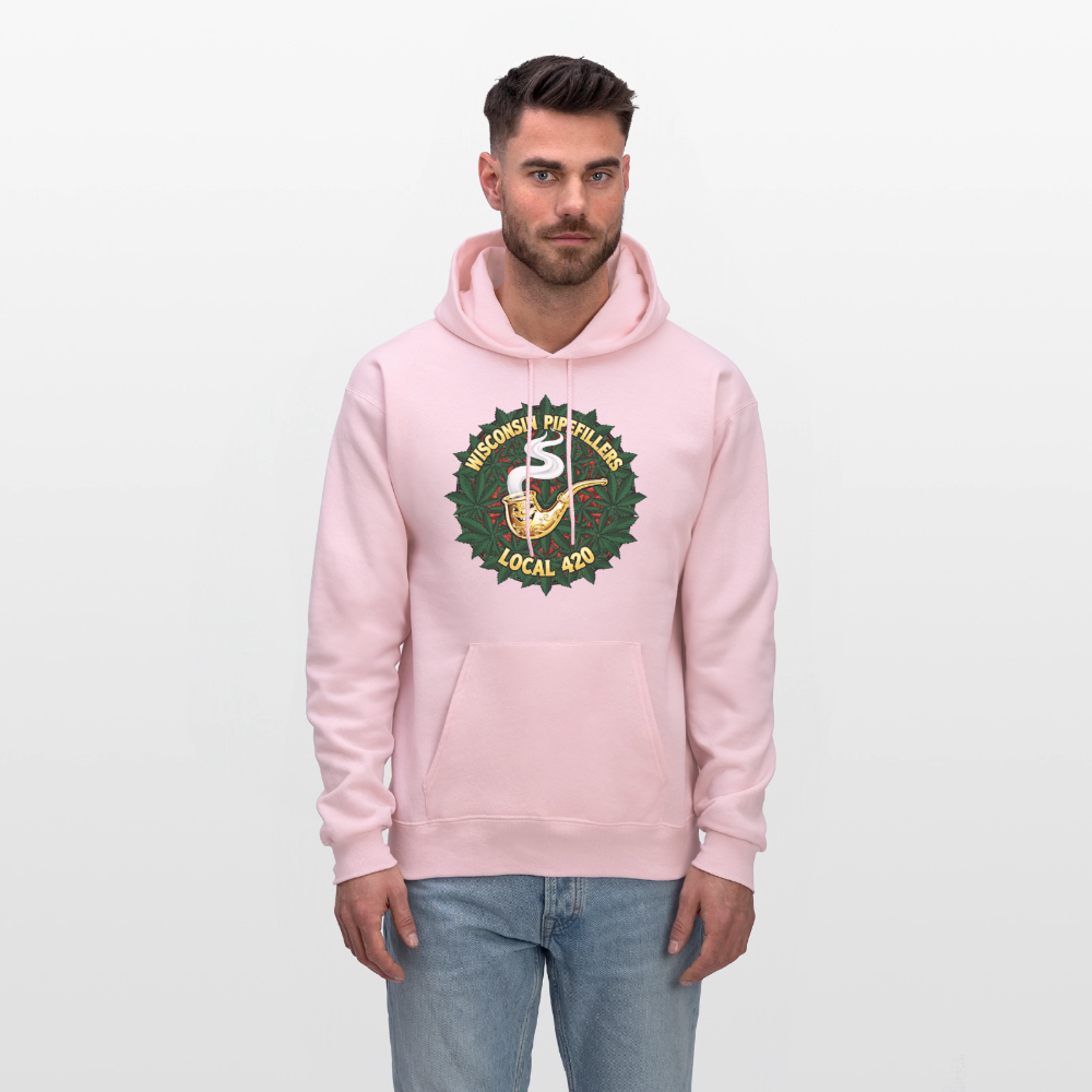 WISCONSIN PIPEFILLERS LOCAL 420 Men's Hoodie - pale pink