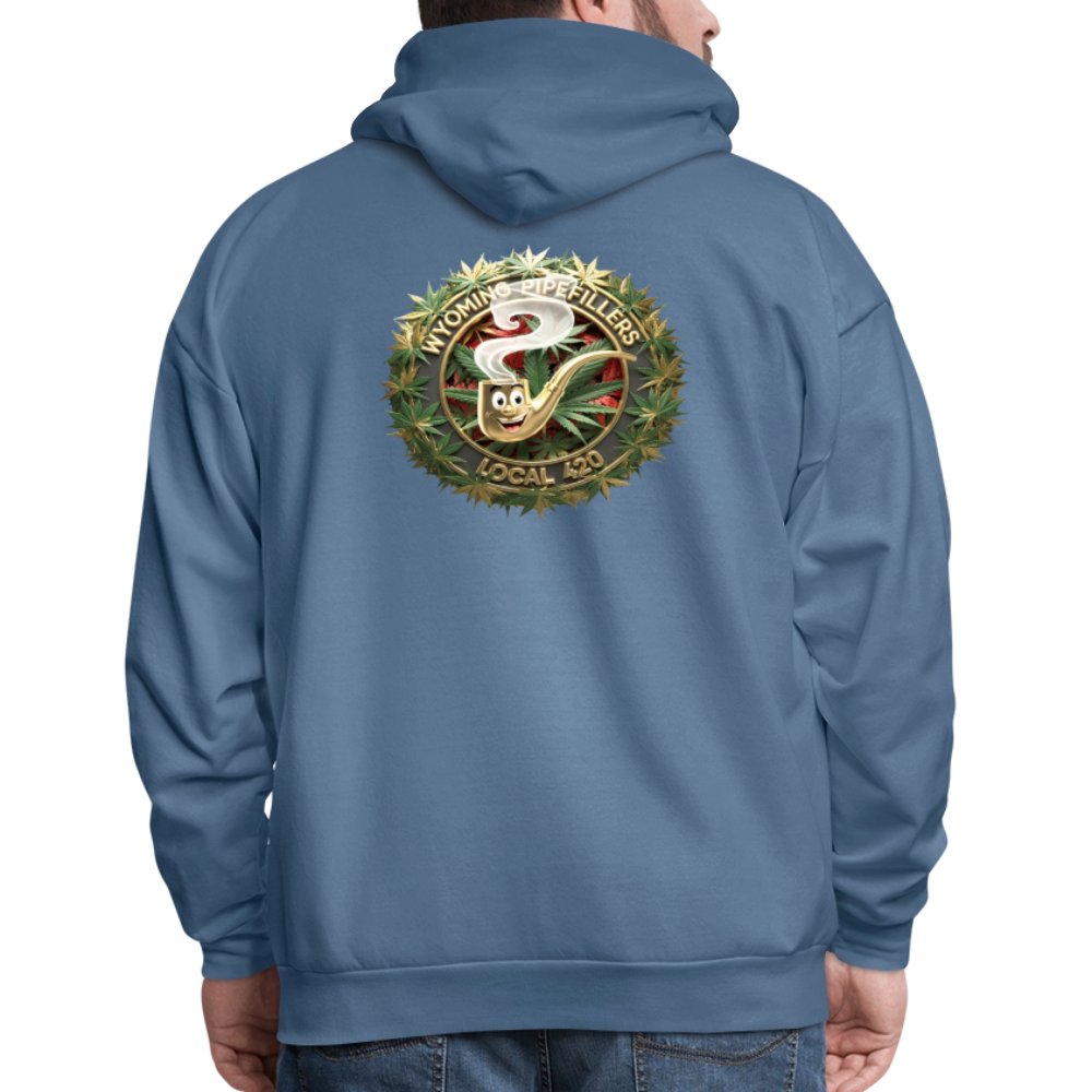 WYOMING PIPEFILLERS LOCAL 420 F/B DESIGN Men's Hoodie - denim blue
