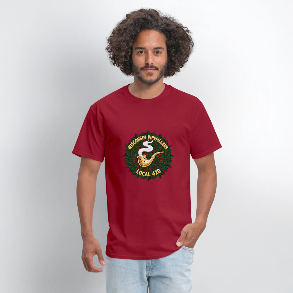 WISCONSIN PIPEFILLERS LOCAL 420 Men's T-Shirt - true red