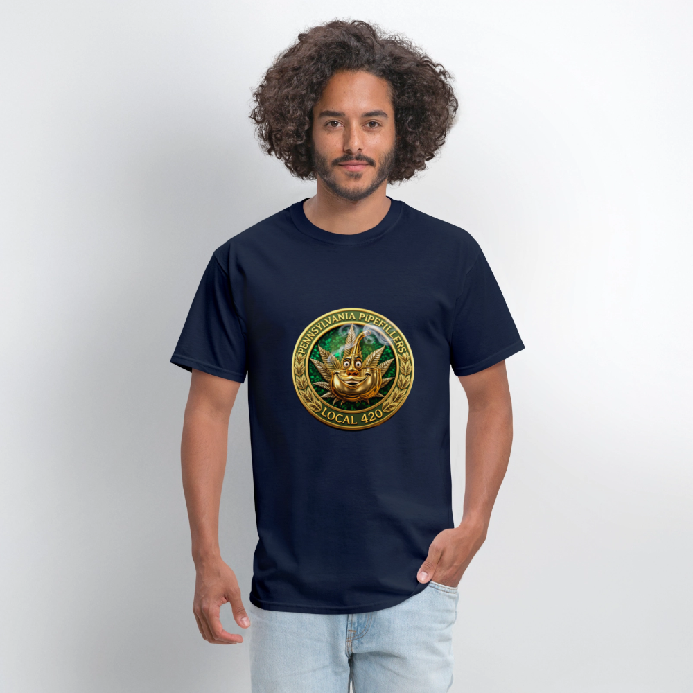 PENNSYLVANIA  PIPEFILLERS LOCAL 420 Men's T-Shirt - navy