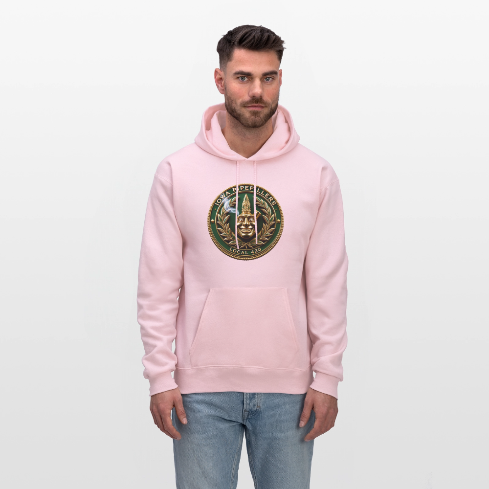 IOWA PIPEFILLERS LOCAL 420 Men's Hoodie - pale pink