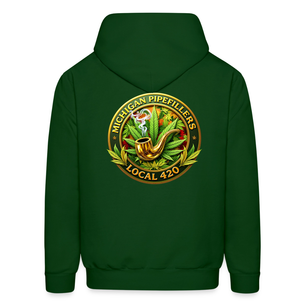 MICHIGAN PIPEFILLERS LOCAL 420 F/B DESIGN Men's Hoodie - forest green