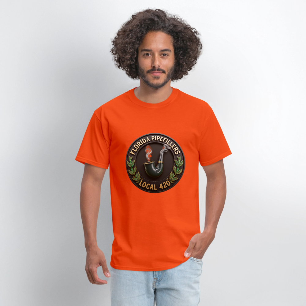 FLORIDA PIPEFILLERS LOCAL 420 F/B DESIGN Men's T-Shirt - orange