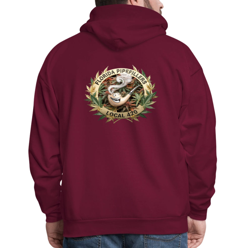 FLORIDA PIPEFILLERS LOCAL 420 F/B DESIGN Men's Hoodie - burgundy