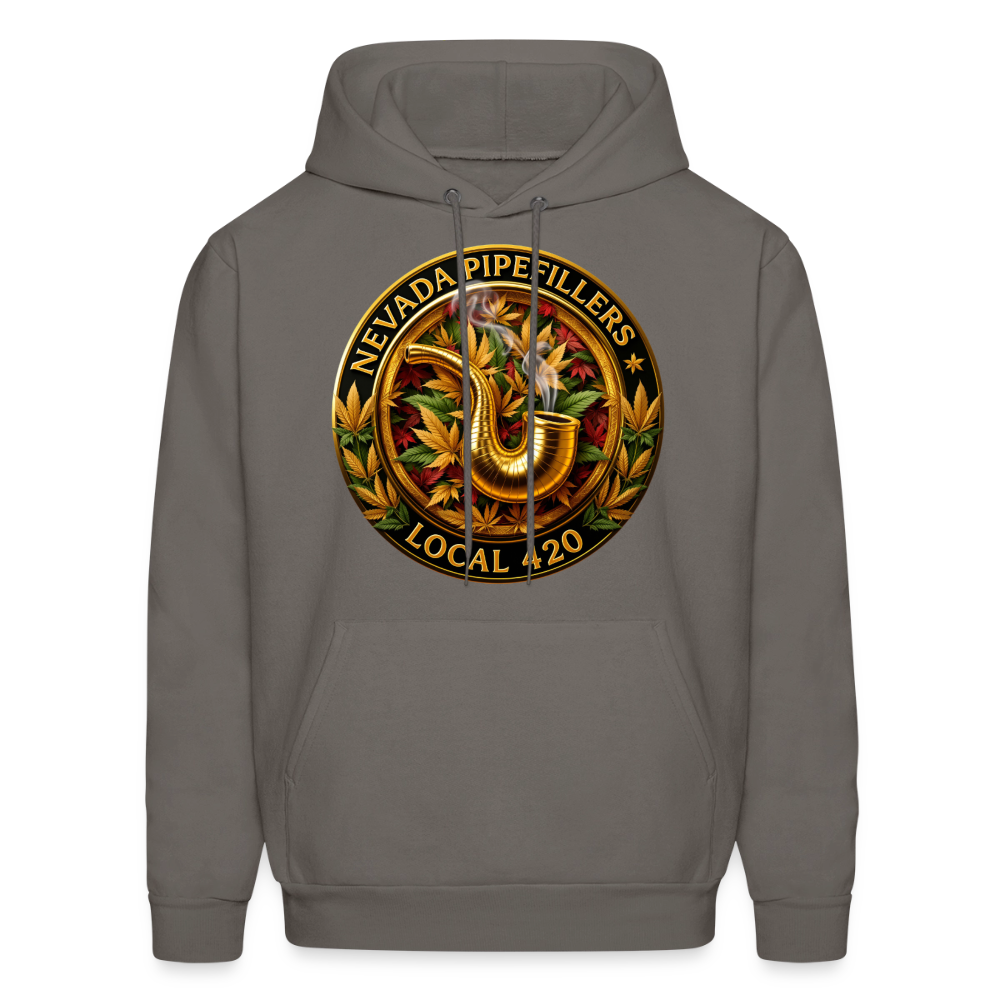NEVADA PIPEFILLERS LOCAL 420  F/B DESIGN Men's Hoodie - asphalt gray