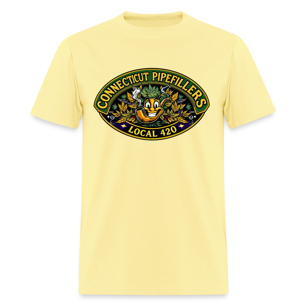 CONNECTICUT PIPEFILLERD LOCAL 420 F/B DESIGN Men's T-Shirt - cornsilk